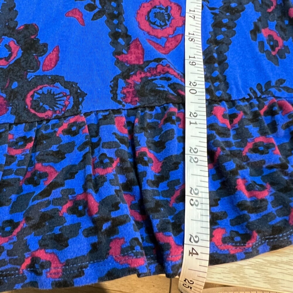 Style & Co Blouse Womens XL Fits to 1X Jewel Tone Blue Peasant Top Babydoll - Picture 13 of 14